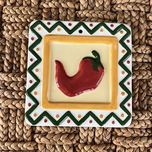 COPY - Vintage CHILI PEPPER TRIVET 6.5” x 6.5” NWT